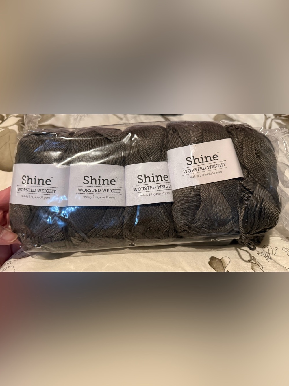 Knit Picks Shine Worsted Weight Yarn in Wallaby - 10 Balls
